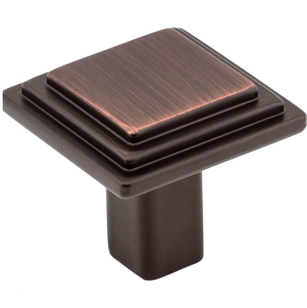 1-1/8'' Overall Length Brushed Oil Rubbed Bronze Square Calloway Cabinet Knob