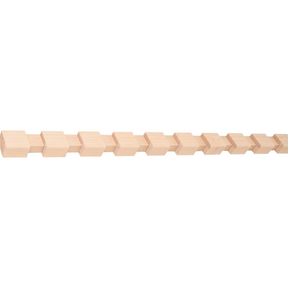 11/16'' D x 7/8'' H Hard Maple Dentil Moulding