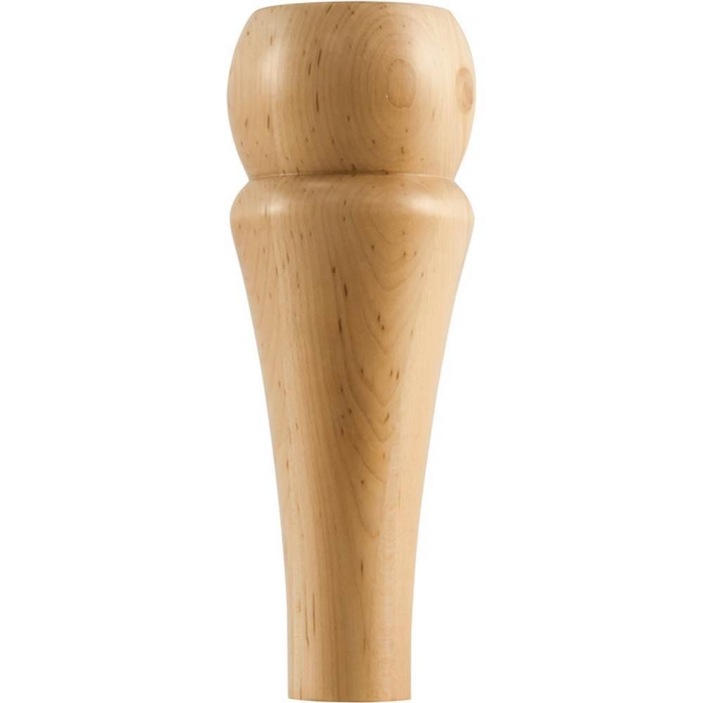 3'' W x 3'' D x 8'' H Hard Maple Round Contemporary Bun Foot