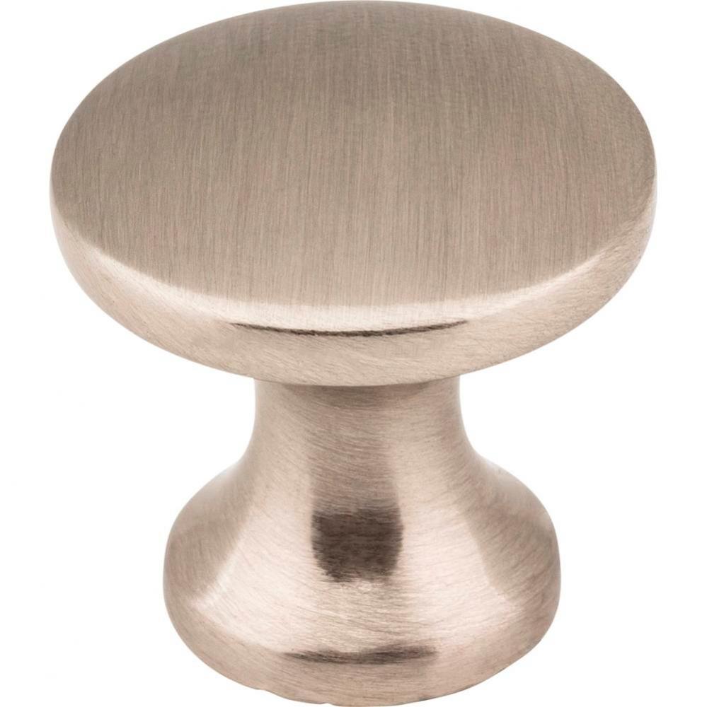 1'' Diameter Satin Nickel Slade Cabinet Mushroom Knob