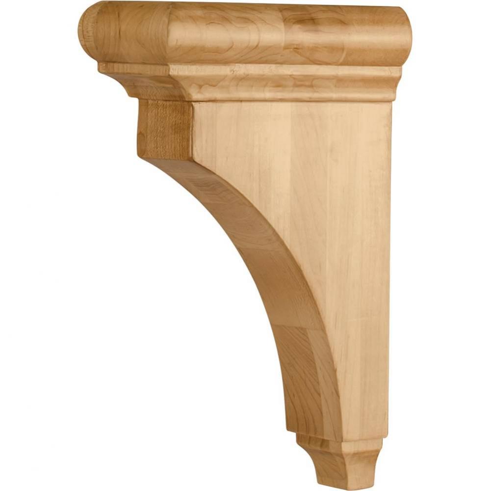 3'' W x 6-1/2'' D x 10'' H Hard Maple Bullnose Cap Corbel