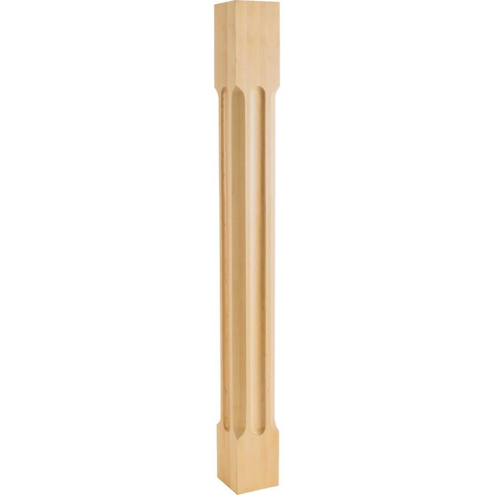 3-1/2'' W x 3-1/2'' D x 35-1/2'' H Hard Maple Scooped Post