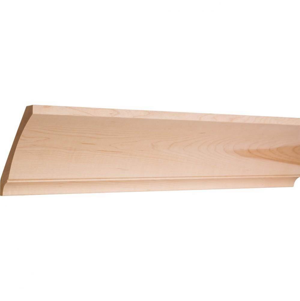 3/4'' D x 6'' H Poplar Contemporary Cove Crown Moulding