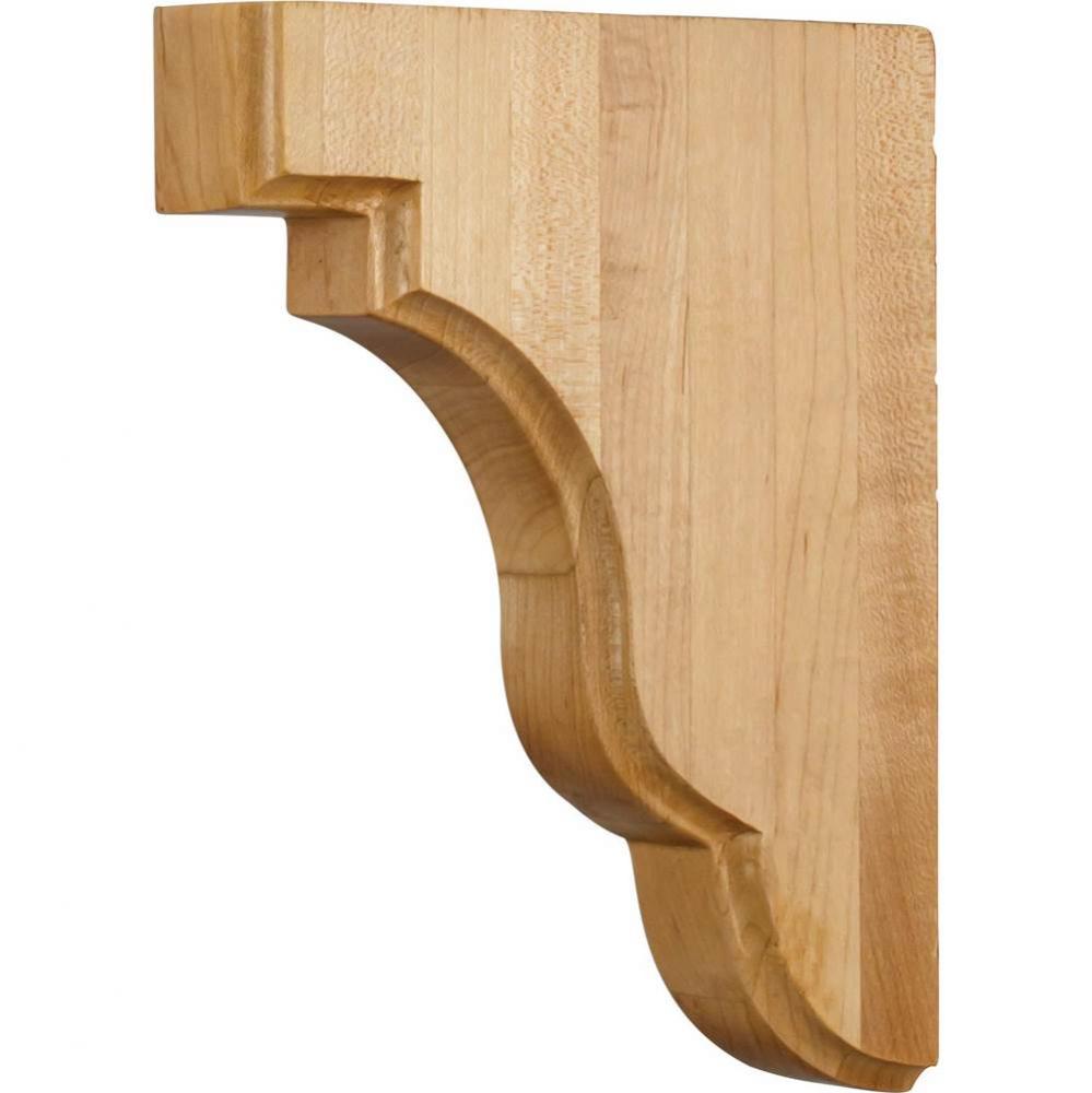 1-3/4'' W x 7-1/2'' D x 9-1/2'' H Rubberwood Square Edge Corbel