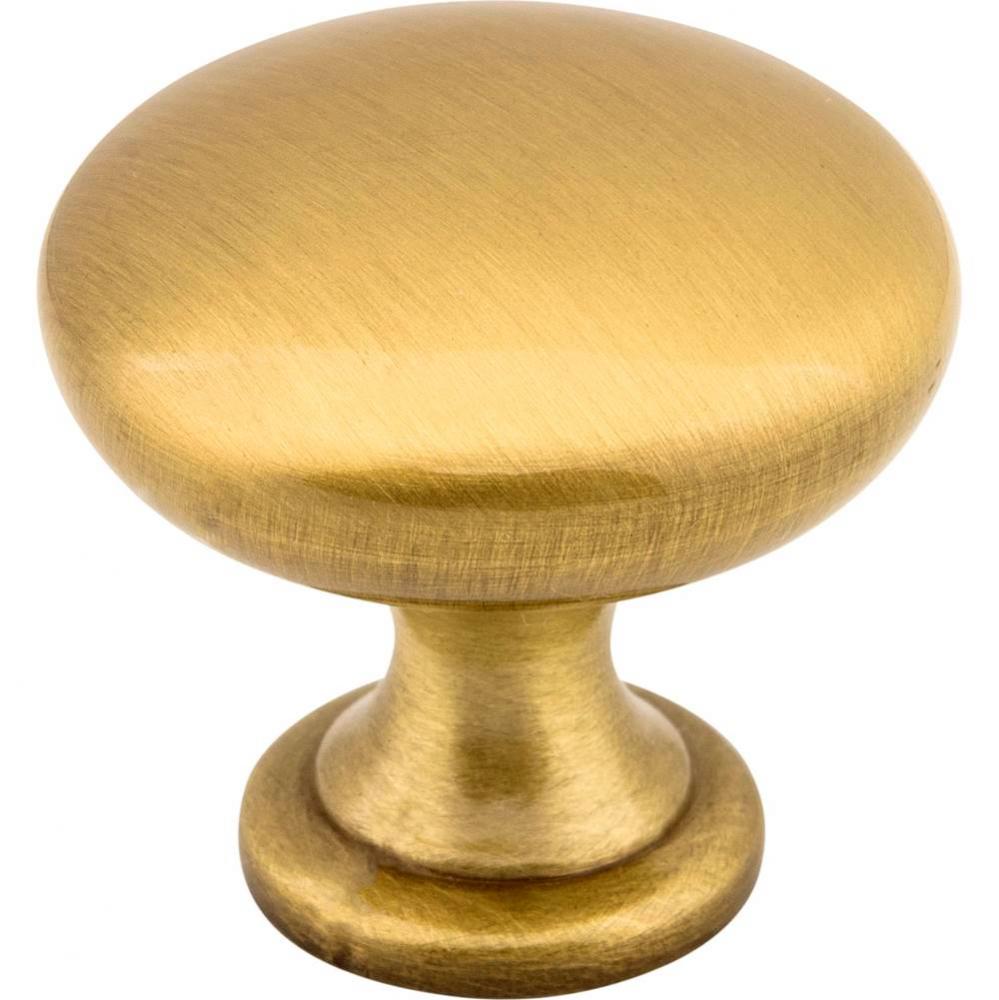 1-3/16'' Diameter Satin Brass Madison Cabinet Mushroom Knob