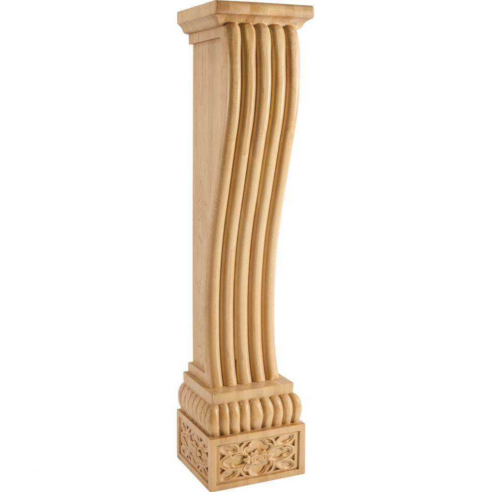 8'' W x 8'' D x 36'' H Alder Baroque Fireplace Corbel