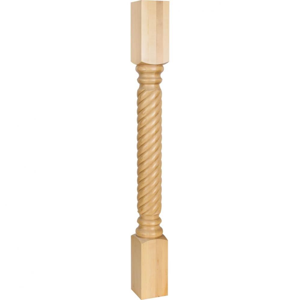 3-1/2'' W x 3-1/2'' D x 35-1/2'' H Alder Rope Post