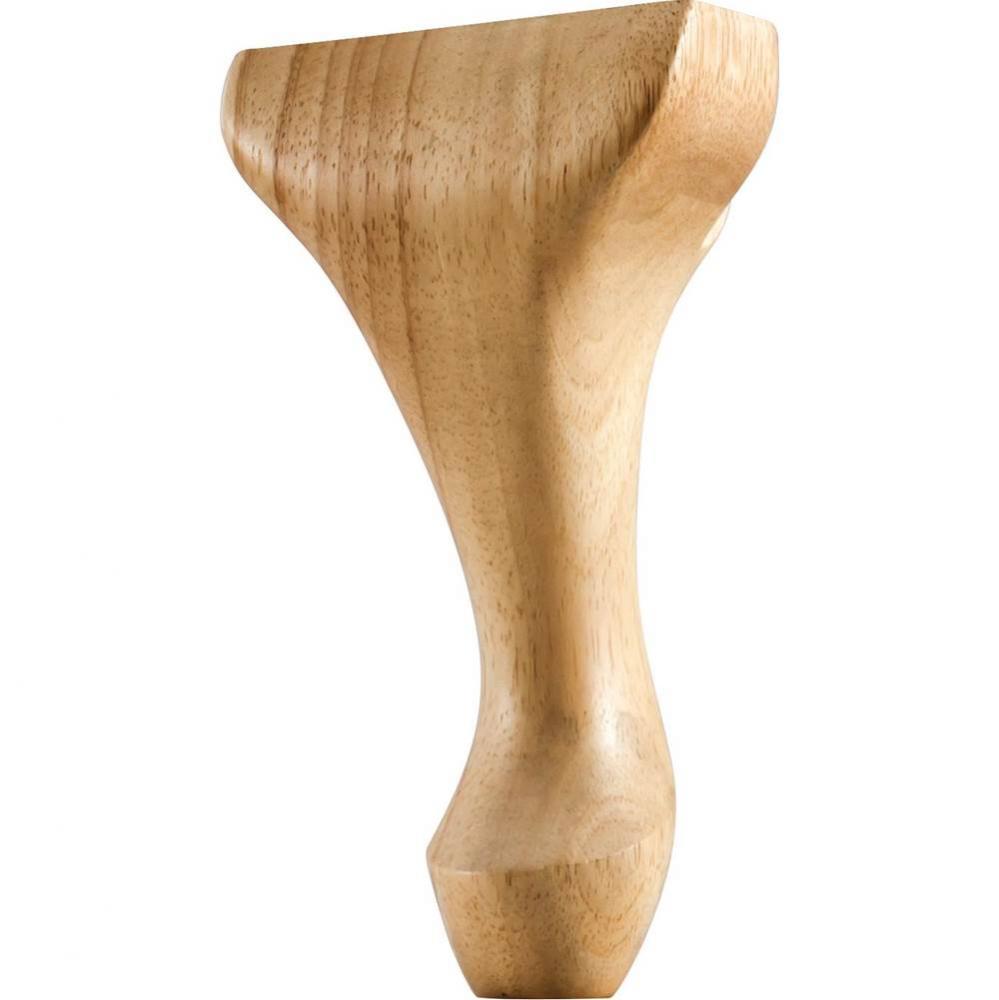 4-5/8'' W x 2-3/4'' D x 8'' H Rubberwood Queen Anne Center Leg