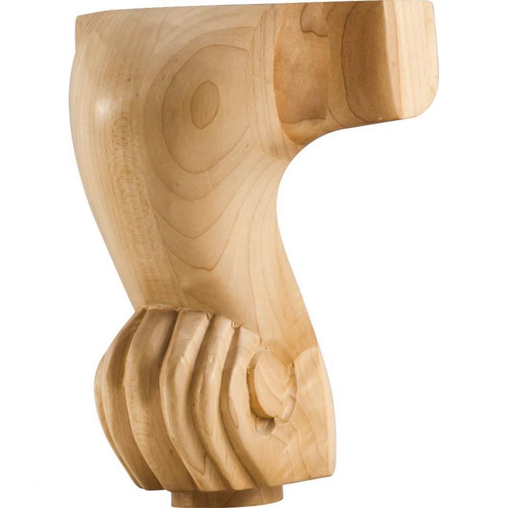 4-3/4'' W x 4-1/2'' D x 6'' H Rubberwood French Cut Center Leg