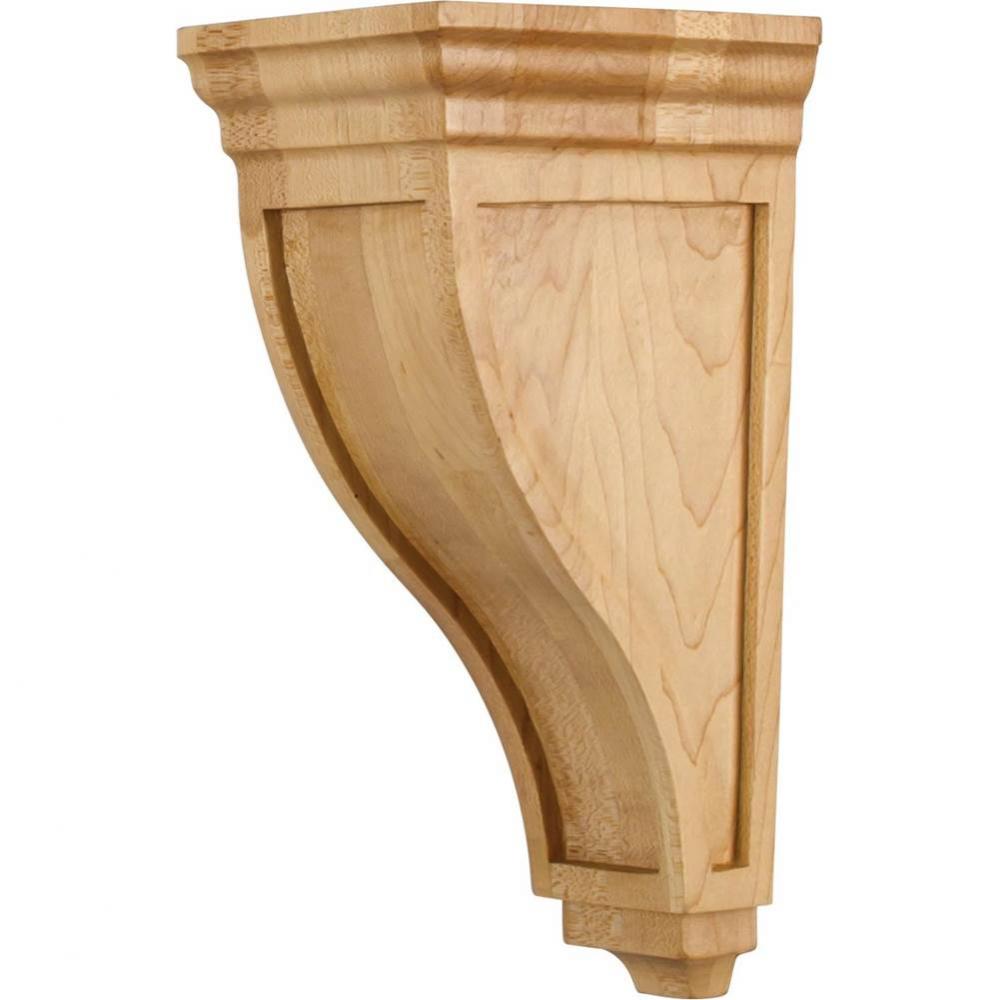 4-3/8'' W x 5'' D x 10'' H Rubberwood Arts and Crafts Corbel