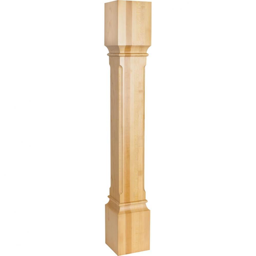 5'' W x 5'' D x 35-1/2'' H Maple Fluted Edge Post