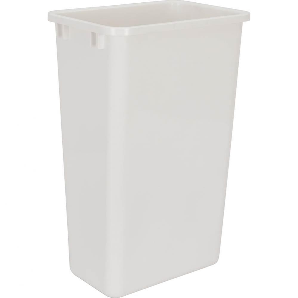 Box of 4  White 50 Quart Plastic Waste Containers