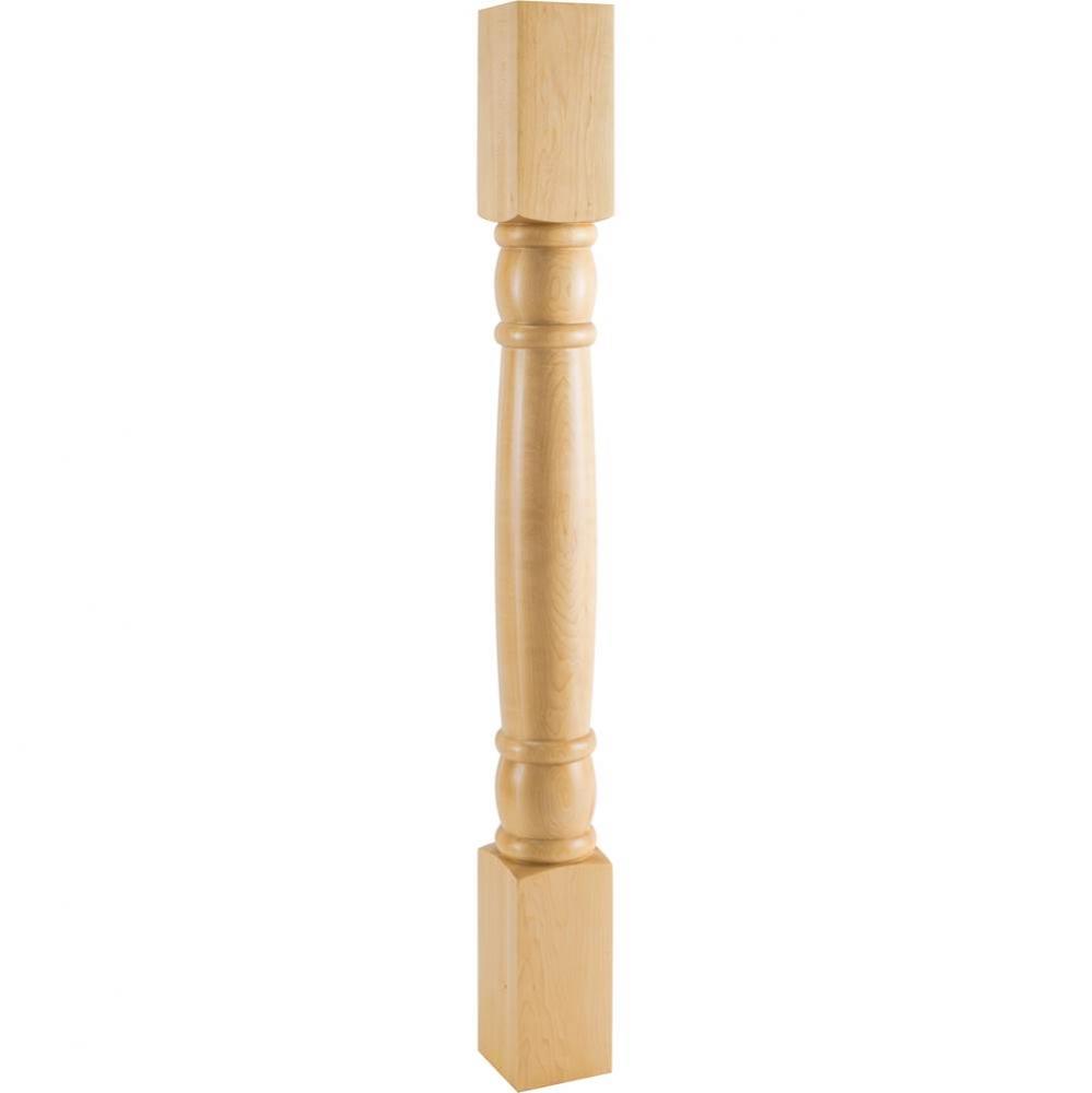 3-1/2'' W x 3-1/2'' D x 35-1/2'' H Hard Maple Doric Post