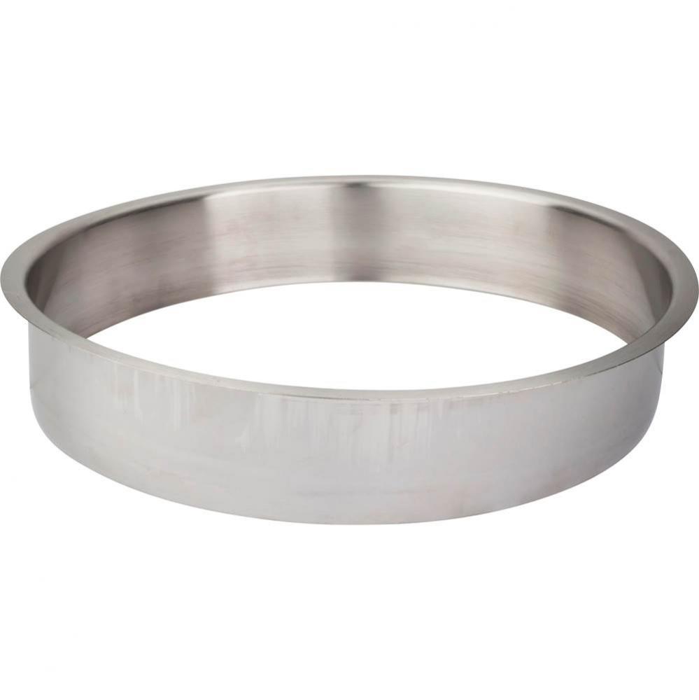 10'' Diameter 2'' Height Brushed Stainless Steel Trash Can Ring