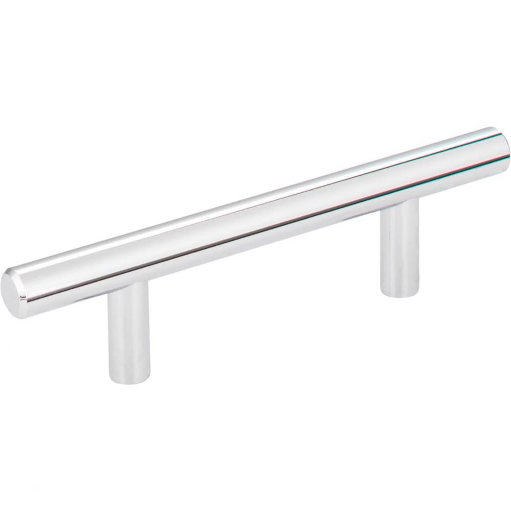 3'' Center-to-Center Polished Chrome Naples Cabinet Bar Pull