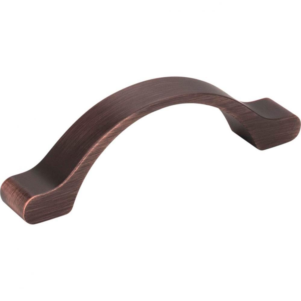 3'' Center-to-Center Brushed Oil Rubbed Bronze Arched Seaver Cabinet Pull