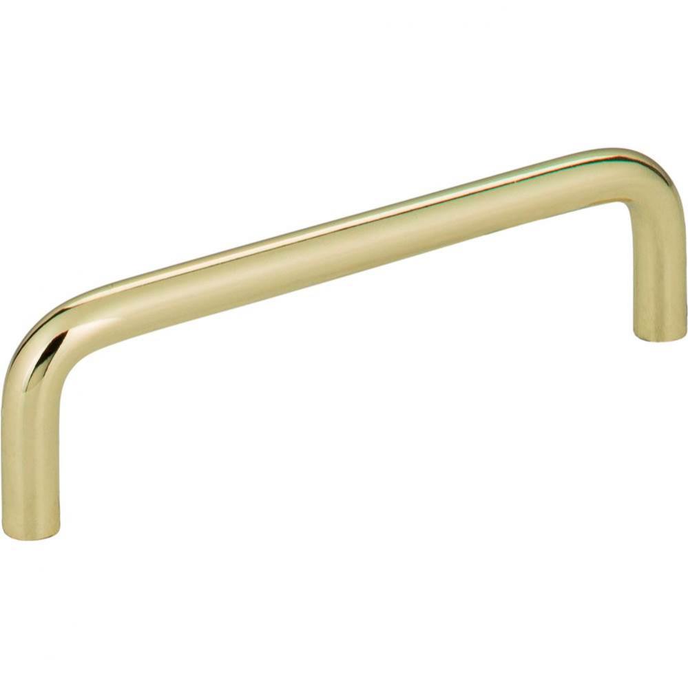 4'' Center-to-Center Polished Brass Torino Cabinet Wire Pull