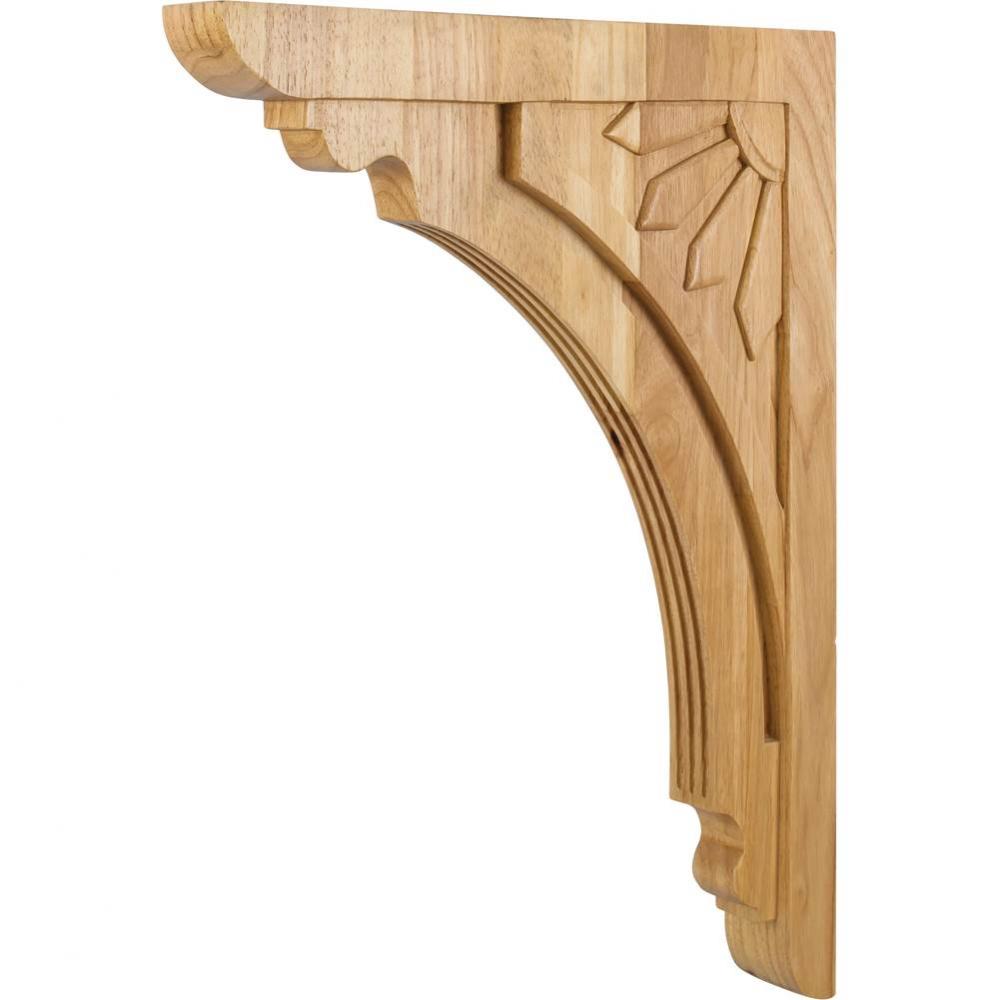 2'' W x 16-7/8'' D x 22'' H Rubberwood Art Deco Corbel