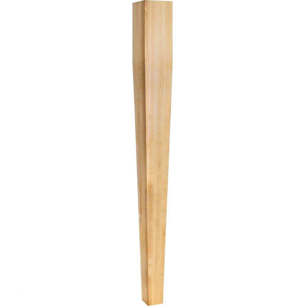 3-1/2'' W x 3-1/2'' D x 35-1/2'' H Maple Square Tapered Post