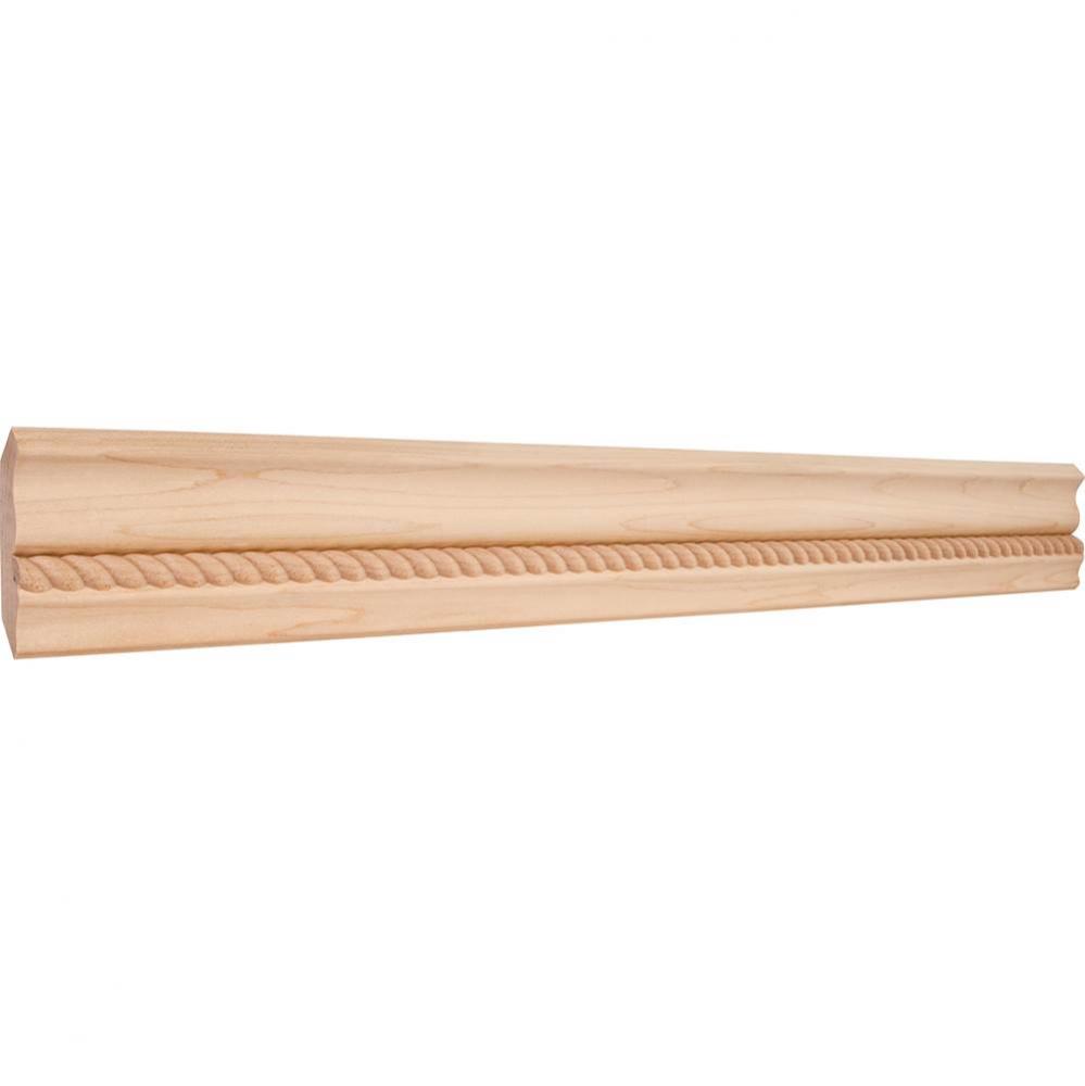 5/8'' D x 2-3/4'' H Hard Maple Rope Crown Moulding