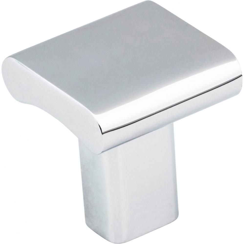 1'' Overall Length Polished Chrome Square Park Cabinet Knob