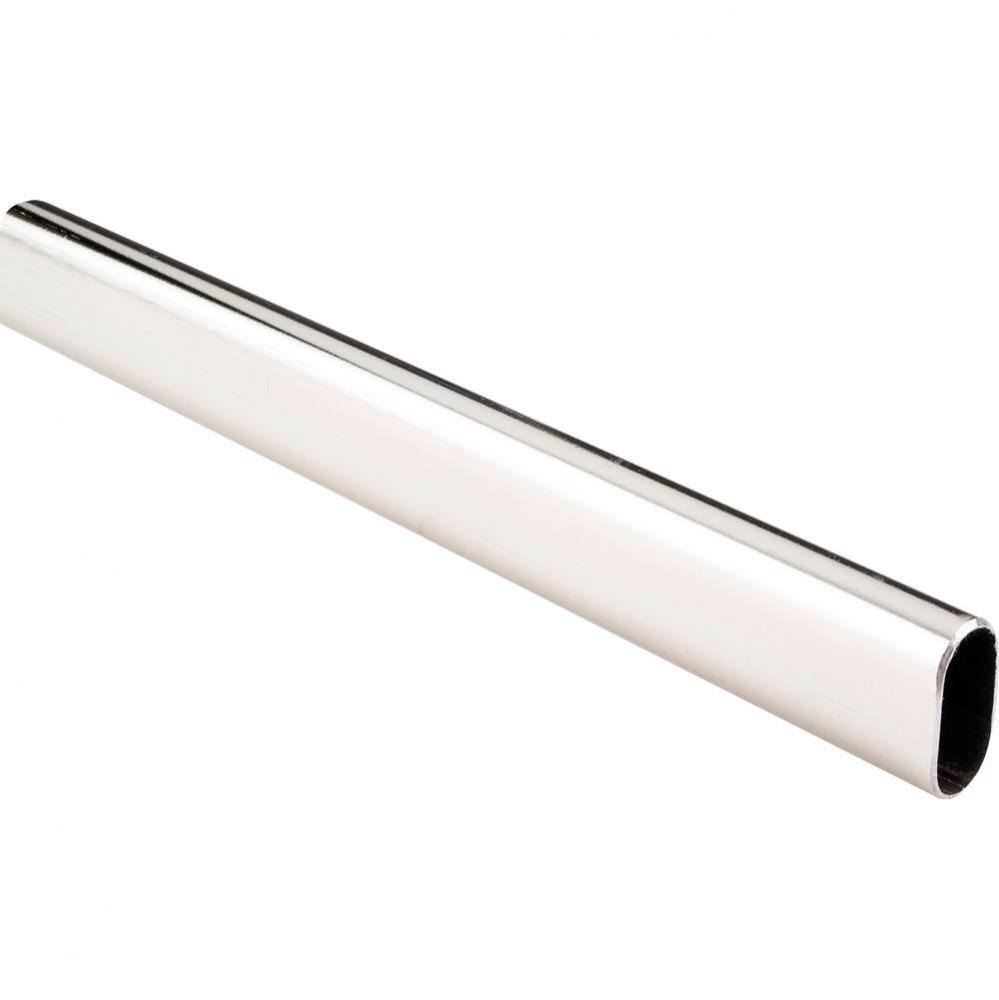 Satin Nickel 8'' Oval Closet Rod