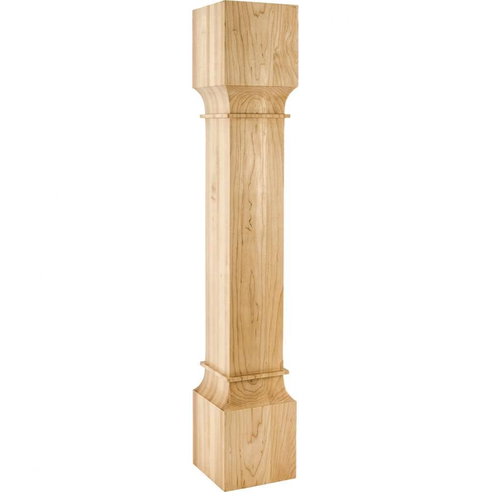 6'' W x 6'' D x 35-1/2'' H Rubberwood Square Post