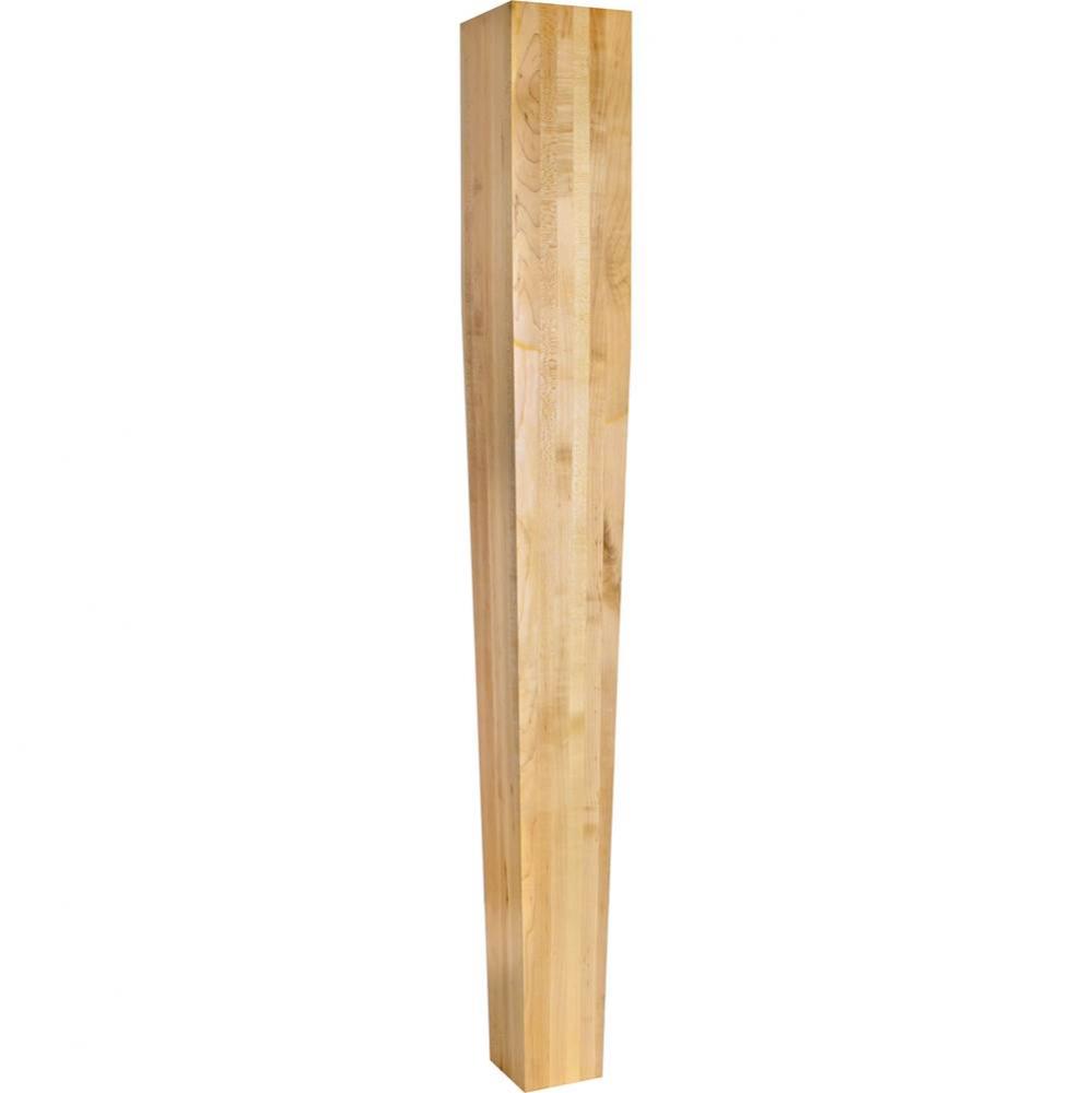 5'' W x 5'' D x 42'' H Alder Square Tapered Post