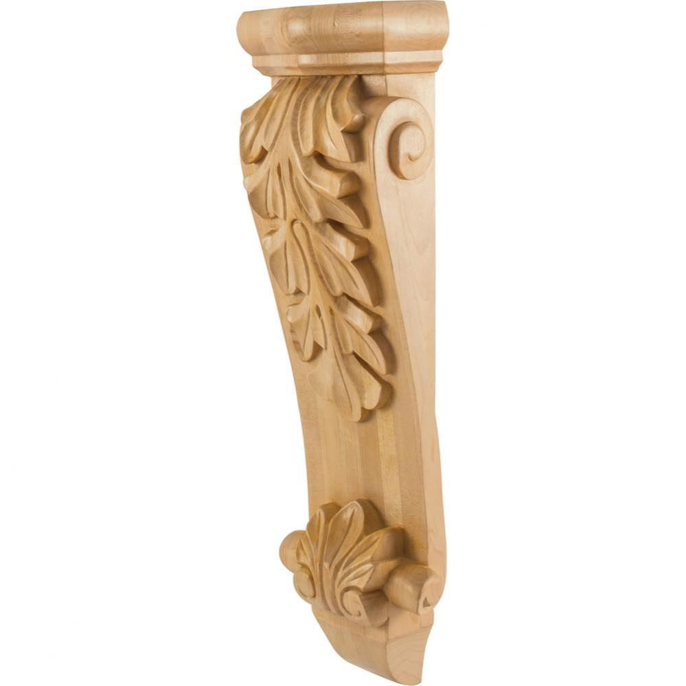 7'' W x 3-3/4'' D x 22'' H Alder Low-profile Acanthus Corbel