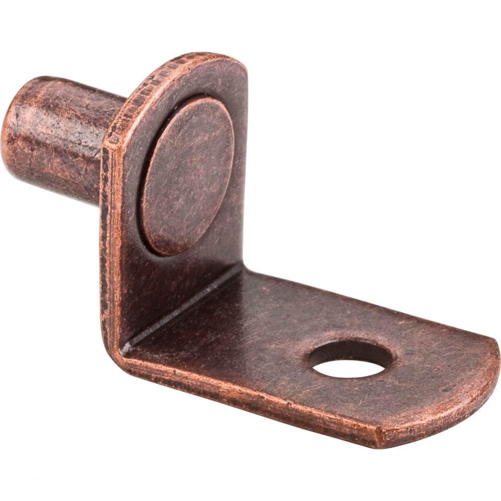 Antique Copper 1/4'' Pin Angled Shelf Support with 3/4'' Arm and 1/8'&apo