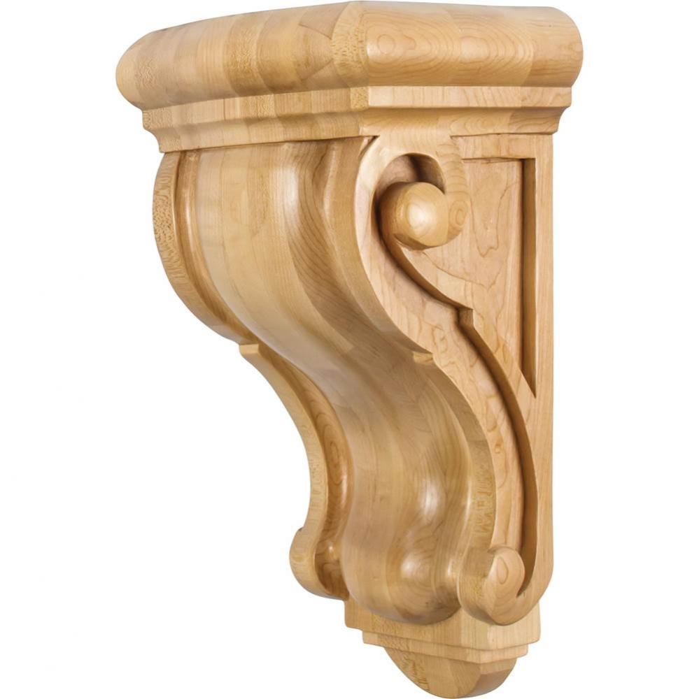 8-1/8'' W x 6-1/8'' D x 14'' H Maple Scrolled Corbel