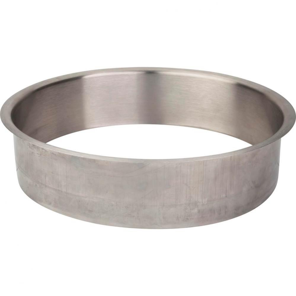 8'' Diameter 2'' Height Brushed Stainless Steel Trash Can Ring