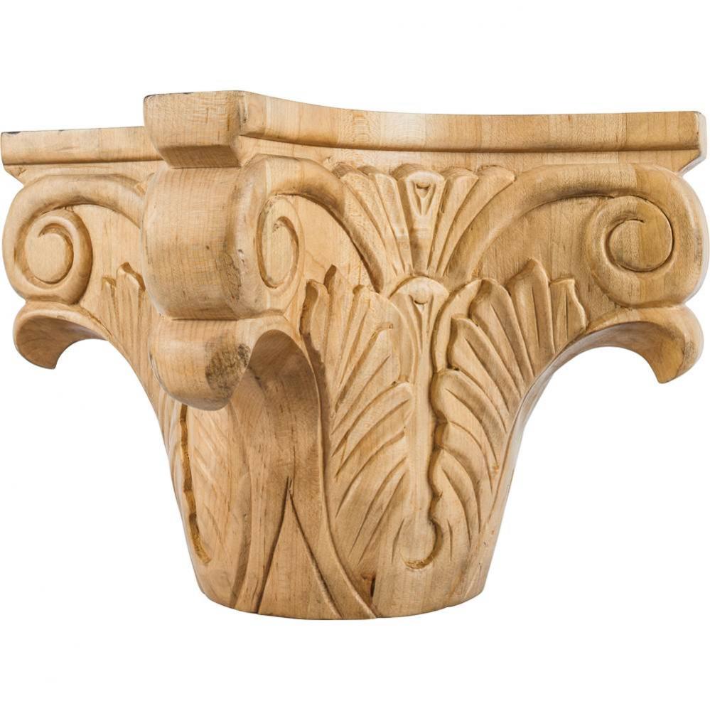 9'' W x 9'' D x 7'' H Cherry Acanthus Column Capital