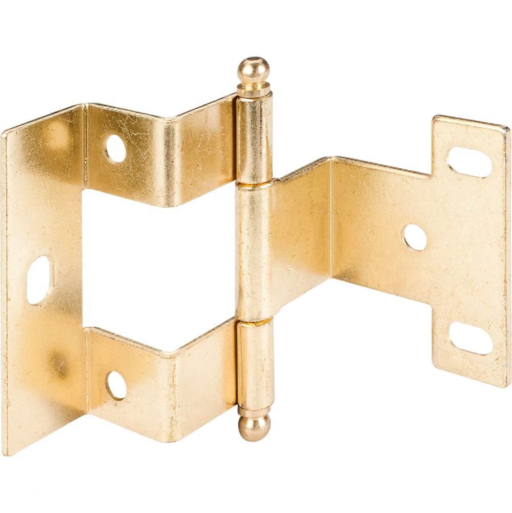 Polished Brass Medium Duty 3-Knuckle 2-1/2'' x 2'' 270 Degree Hinge