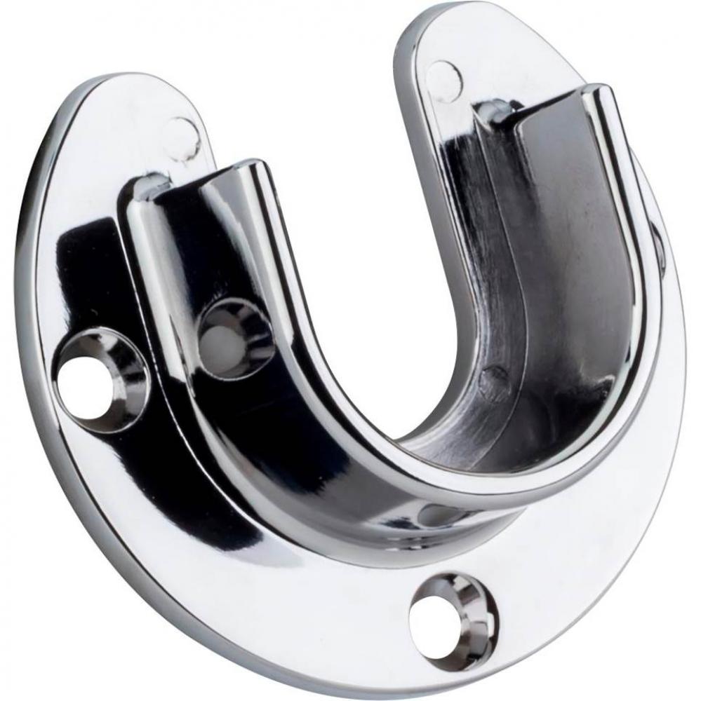 Chrome Open Screw-In Mounting Bracket for 1-5/16'' Round Closet Rods
