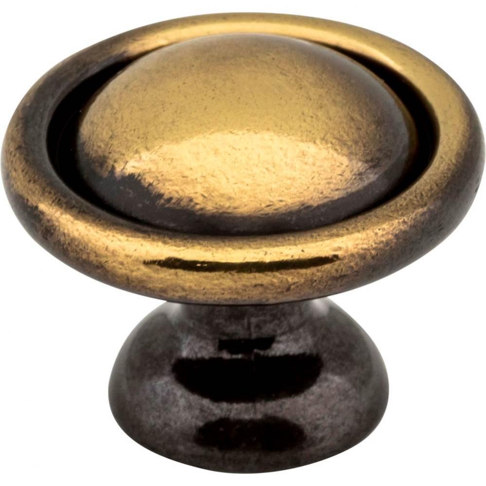 1-3/16'' Diameter Antique Brass Kingsport Cabinet Mushroom Knob