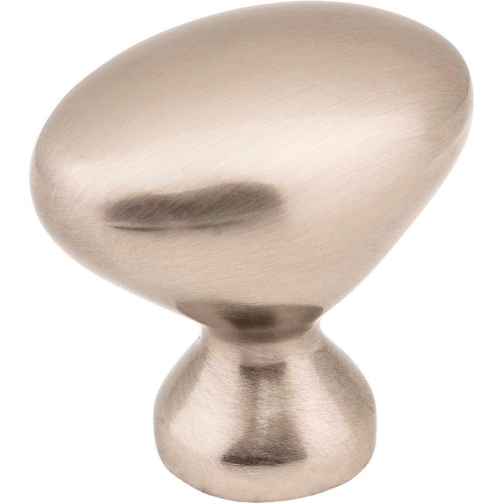 1-1/4'' Overall Length Satin Nickel Oval Merryville Cabinet Knob