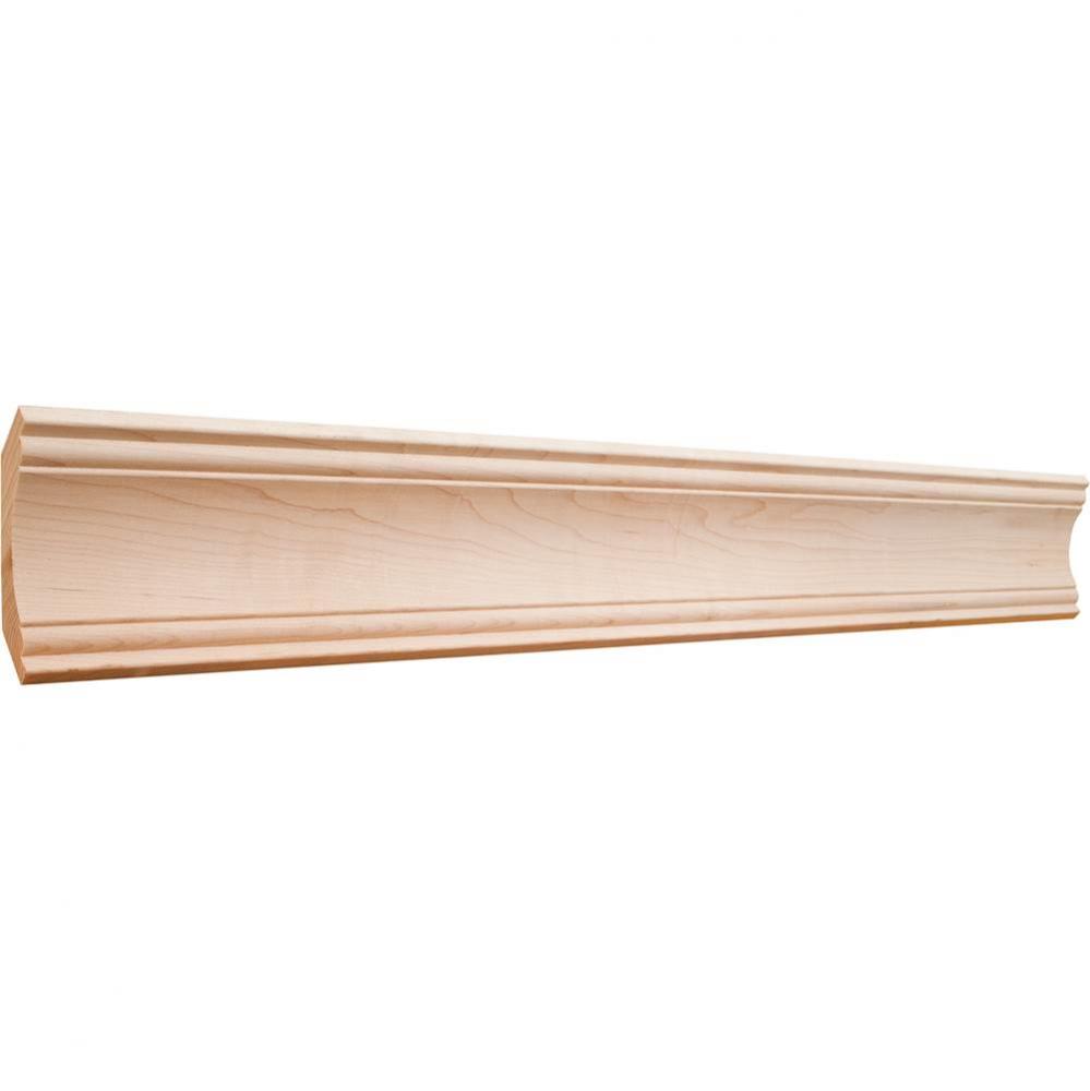 3/4'' D x 3-1/4'' H Hard Maple Ogee Cove Crown Moulding