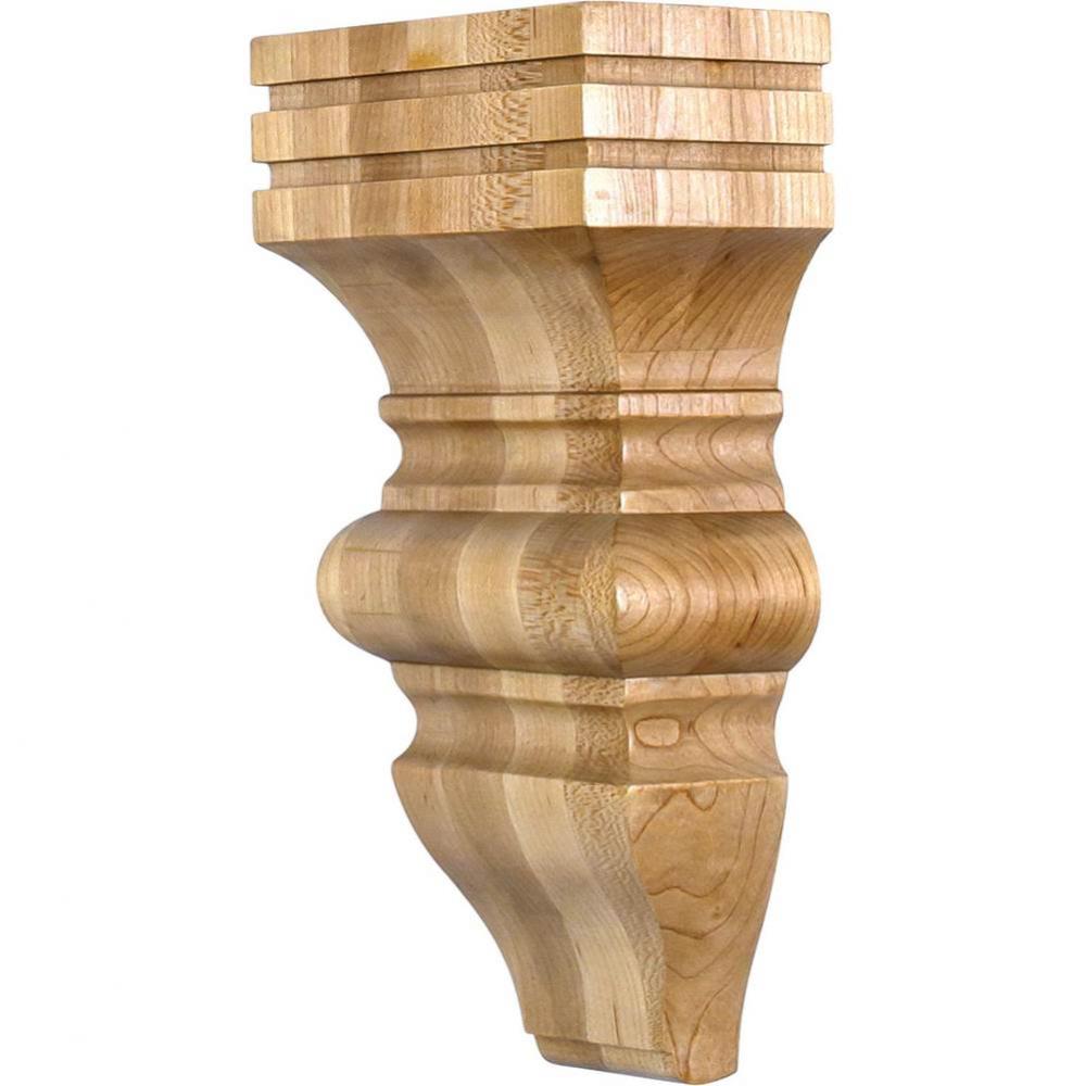 5'' W x 3'' D x 10'' H Alder Baroque Corbel