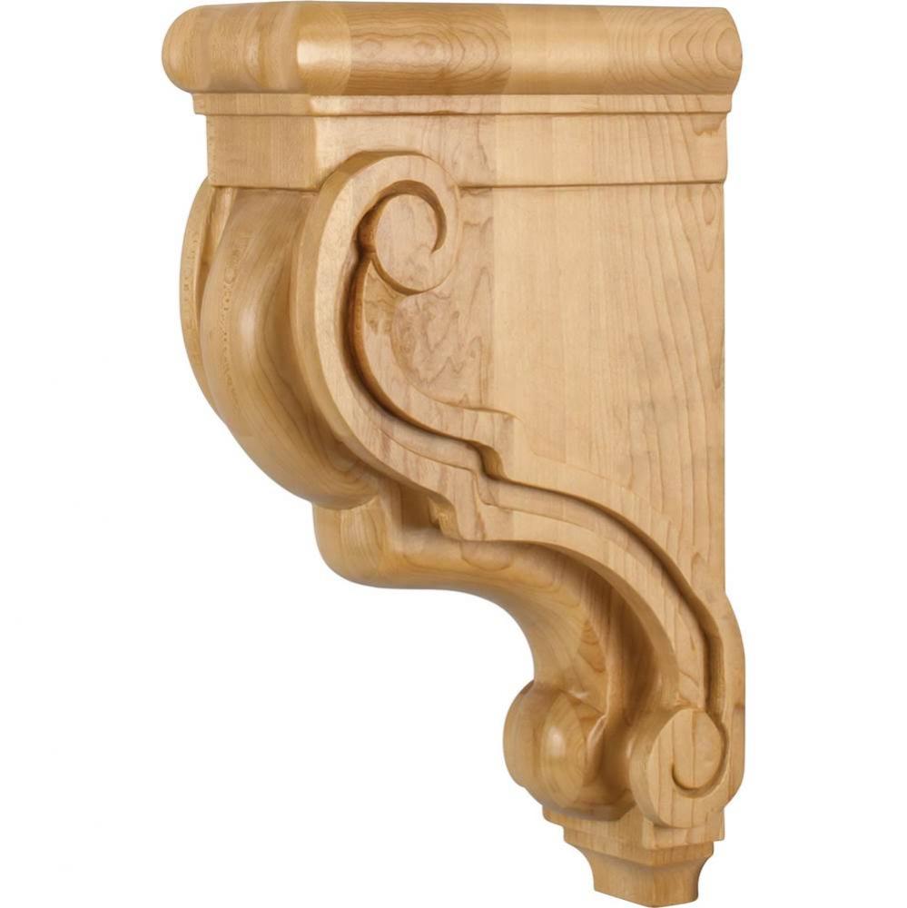 3-3/8'' W x 7-3/4'' D x 13'' H Cherry Scrolled Corbel