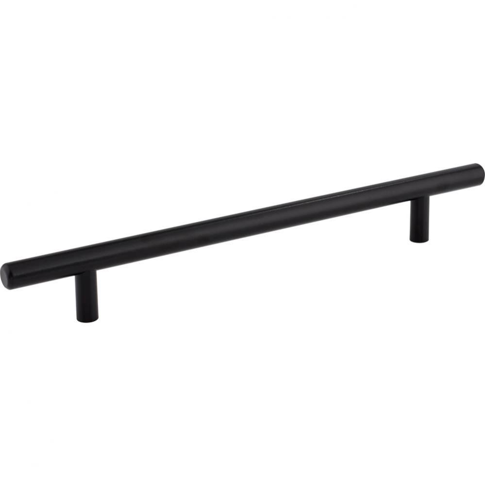 192 mm Center-to-Center Hollow Matte Black Stainless Steel Naples Cabinet Bar Pull