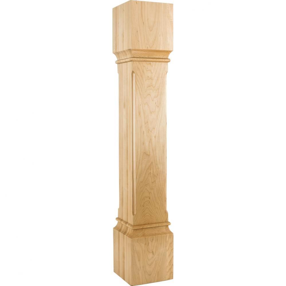 6'' W x 6'' D x 35-1/2'' H Cherry Fluted Edge Post