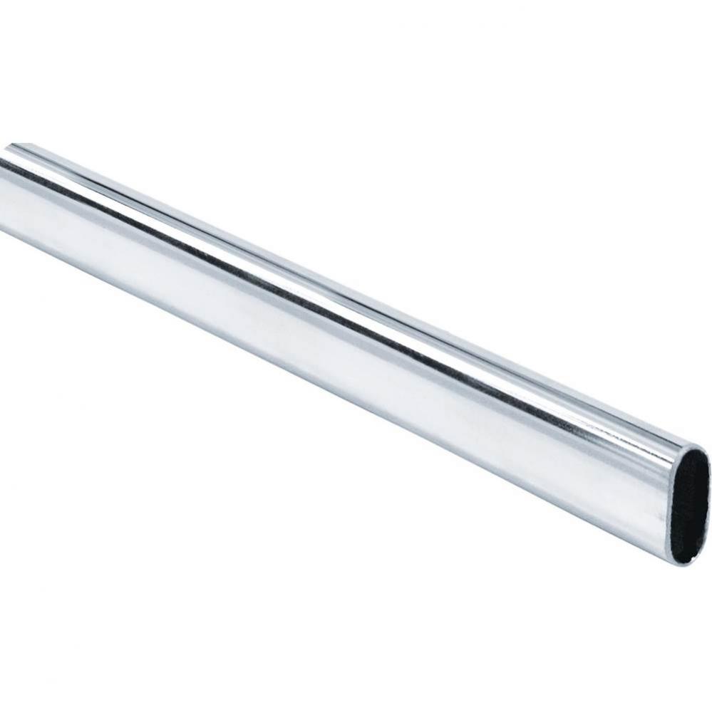 Chrome 1.0 mm x 12'' Long Oval Steel Closet Rod