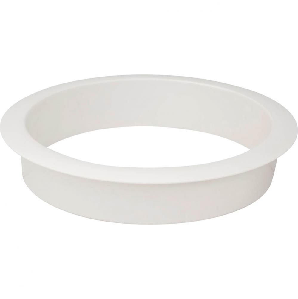 Open White Plastic Grommet for 5'' Diameter Hole