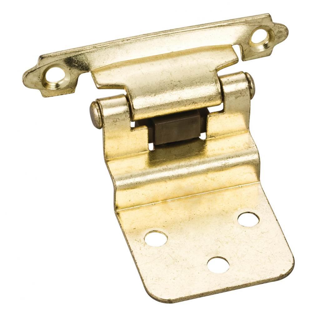 Traditional 3/8'' Inset Hinge with Semi-Concealed Frame Wing - Polished Brass