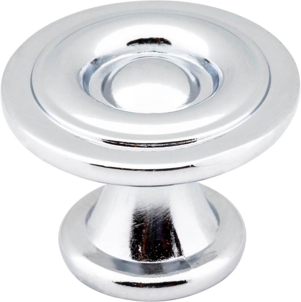 1-3/16'' Diameter Polished Chrome Button Syracuse Cabinet Knob