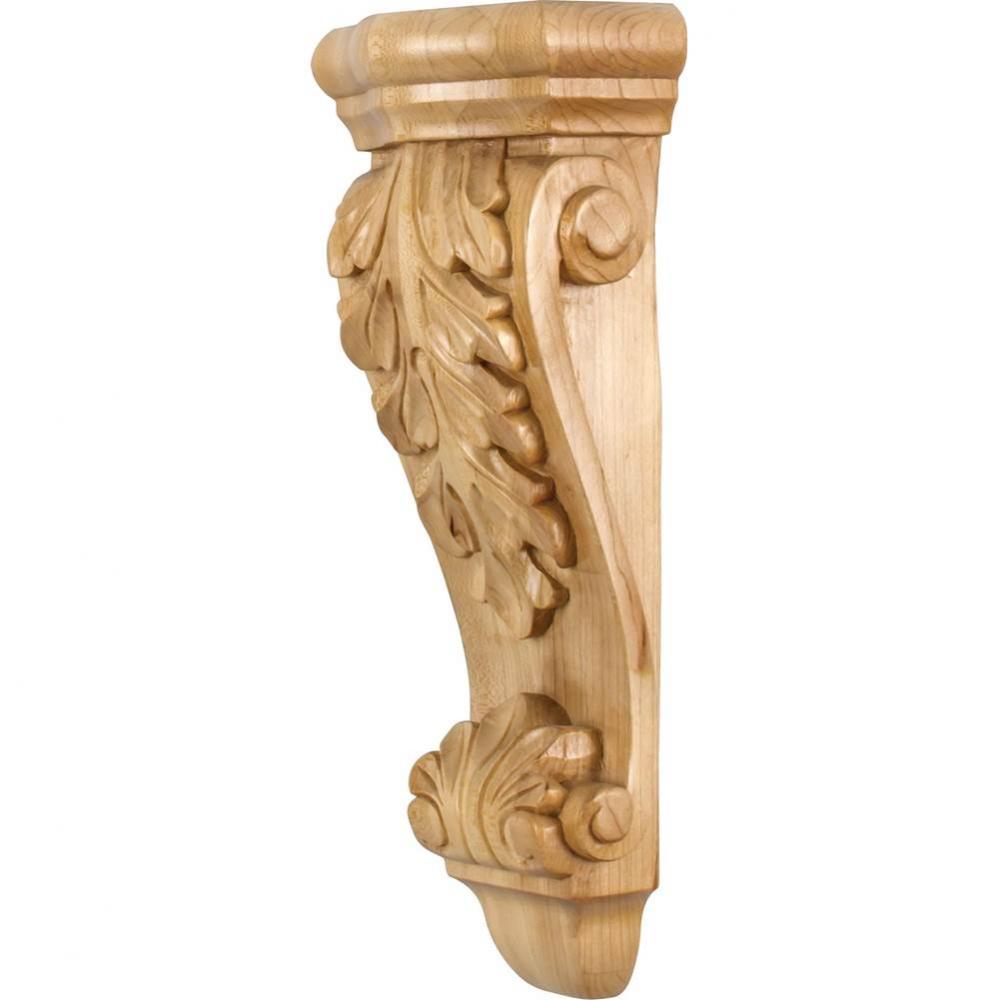 5-1/2'' W x 3-1/2'' D x 14'' H Cherry Low-profile Acanthus Corbel