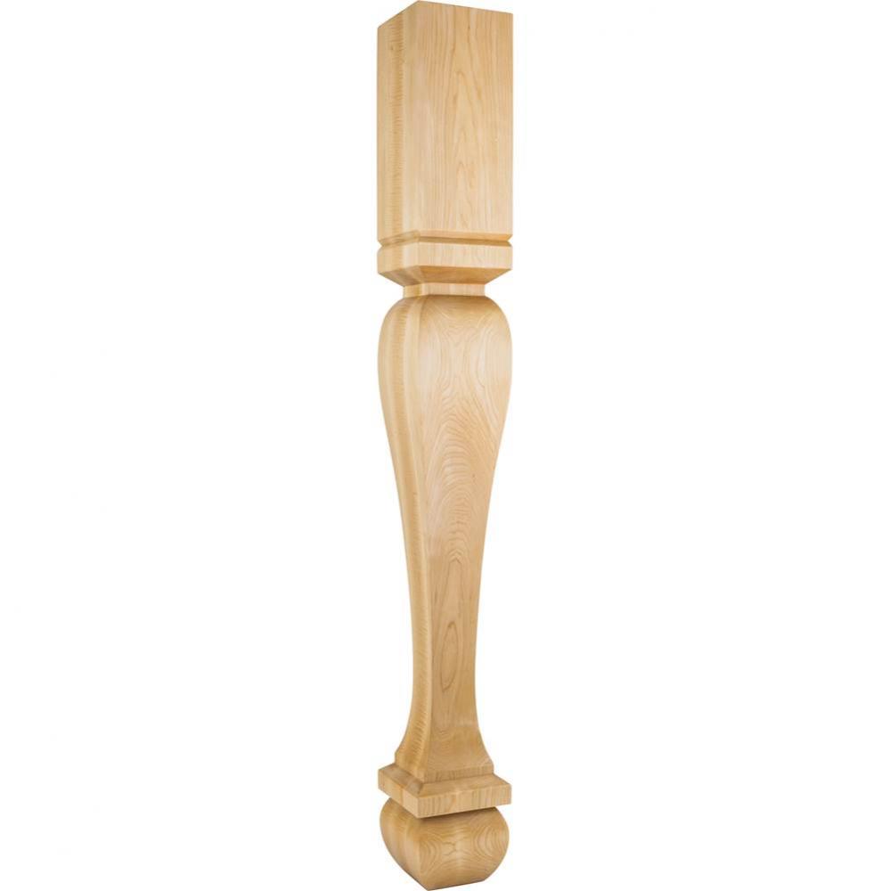 5'' W x 5'' D x 42'' H Cherry Footed Square Post