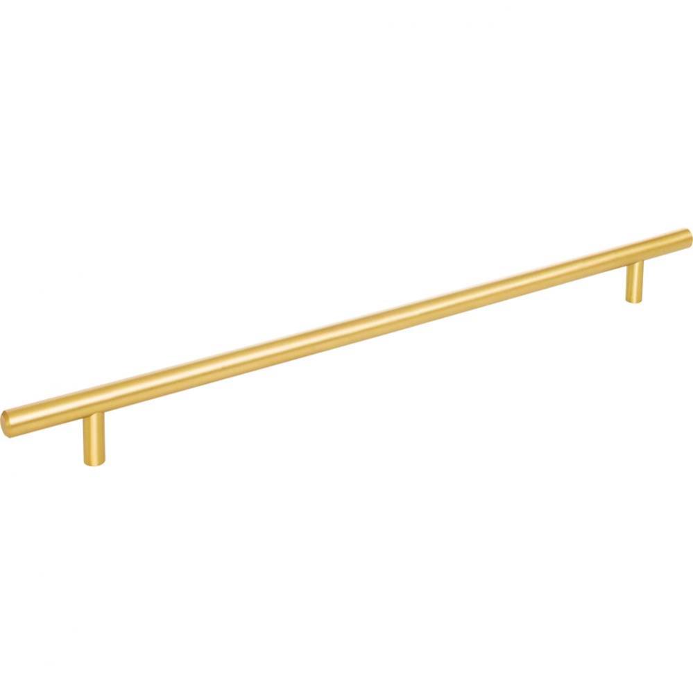 319 mm Center-to-Center Brushed Gold Naples Cabinet Bar Pull