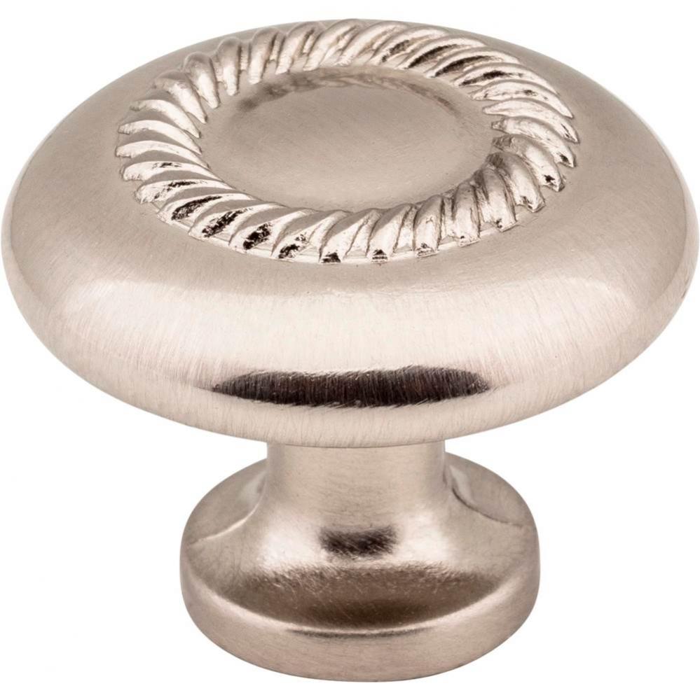 1-1/4'' Diameter Satin Nickel Rope Detailed Cypress Cabinet Mushroom Knob